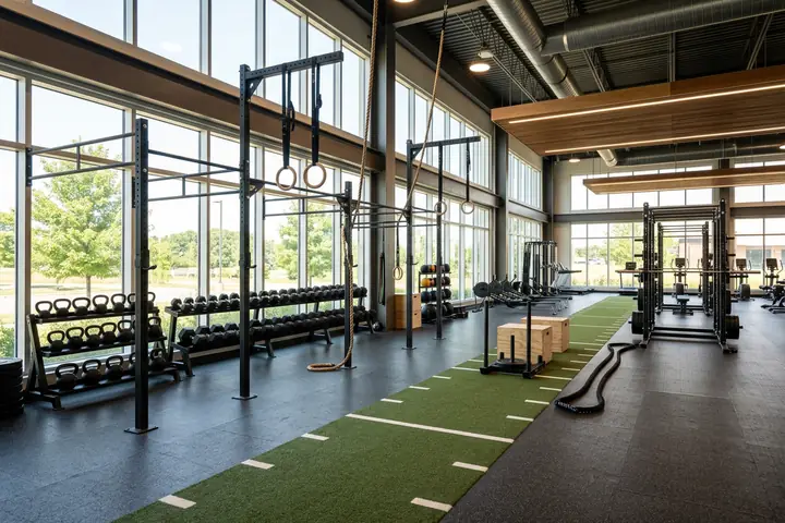 Sala pesi di una palestra